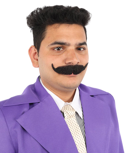 Men's Handlebar Style Mustache Set | Black Fancy Facial Hair