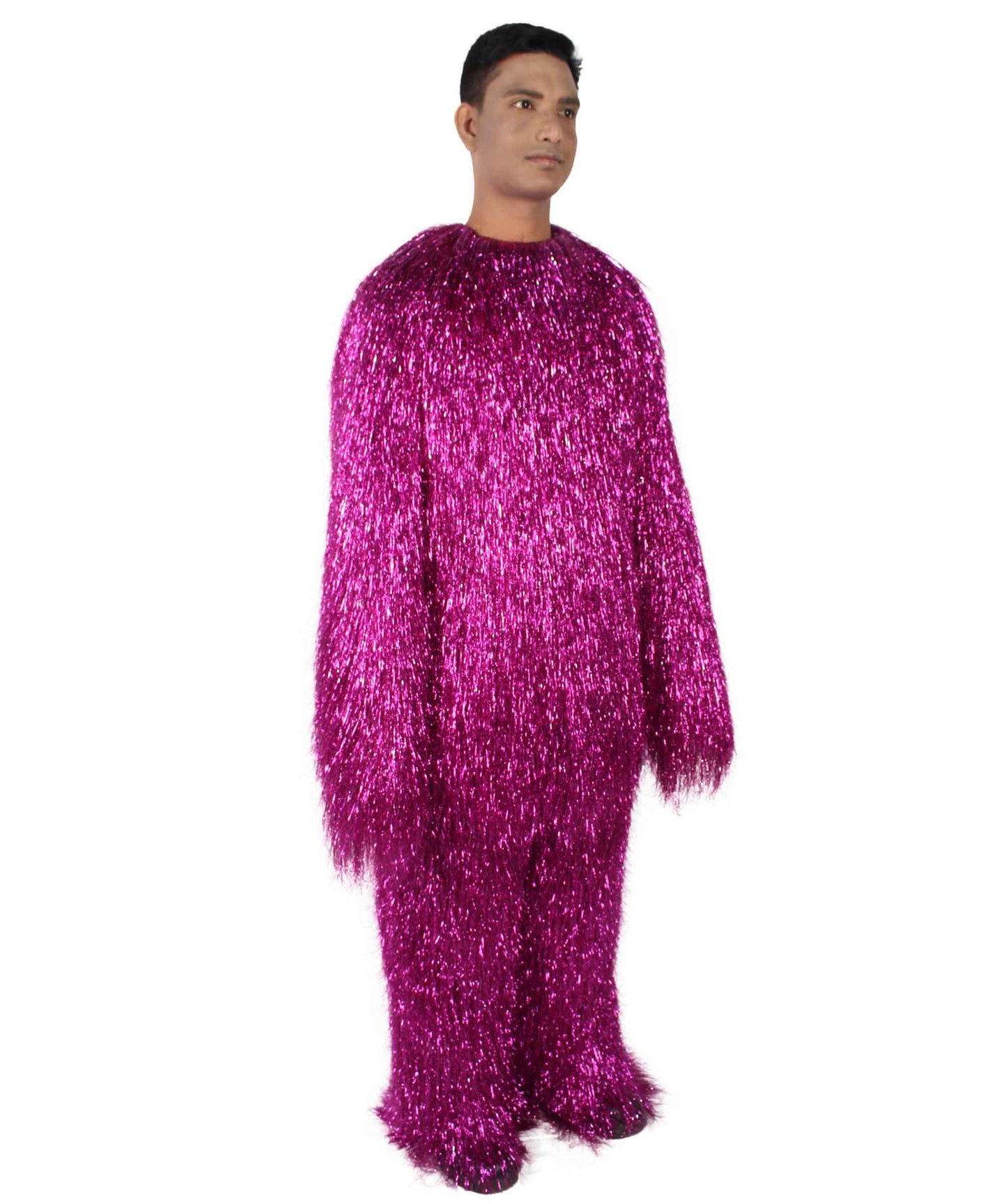 HPO Hairy Unisex Ape Mask and Bodysuit Costume Tinsel  | Multiple Colors