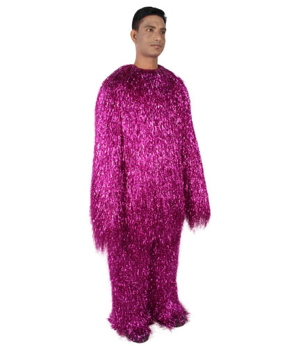 HPO Hairy Unisex Ape Mask and Bodysuit Costume Tinsel  | Multiple Colors