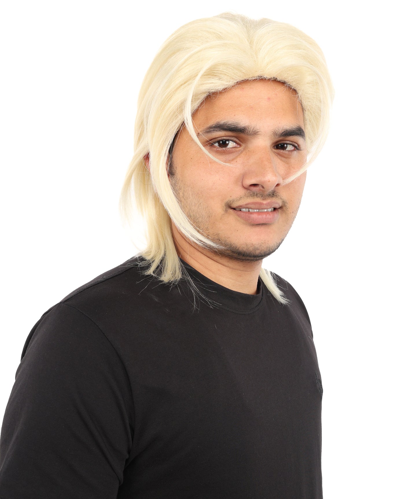 HPO Adult Men's Luxury Couture-Inspired Wig | Designer Style High Fashion Hairpiece | Elegant Synthetic Fiber for Cosplay, Party & Stage