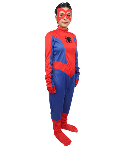 HPO Red & Blue Web Hero Women’s Costume – Superhero Inspired Bold Color Contrast Outfit | Dynamic Presence for Parties