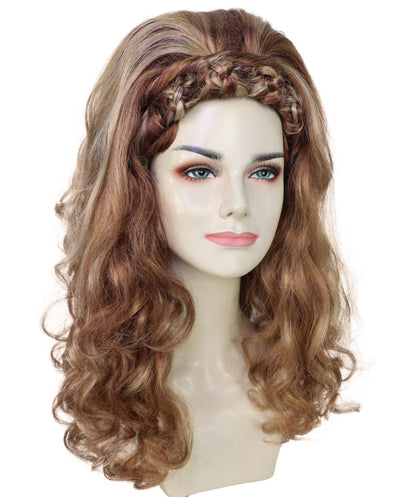 Women's Drag Queen Inspired Long Voluminous Multiple color Wig with Front Braid | Drag Queen & Performance Wig | Breathable Capless Cap