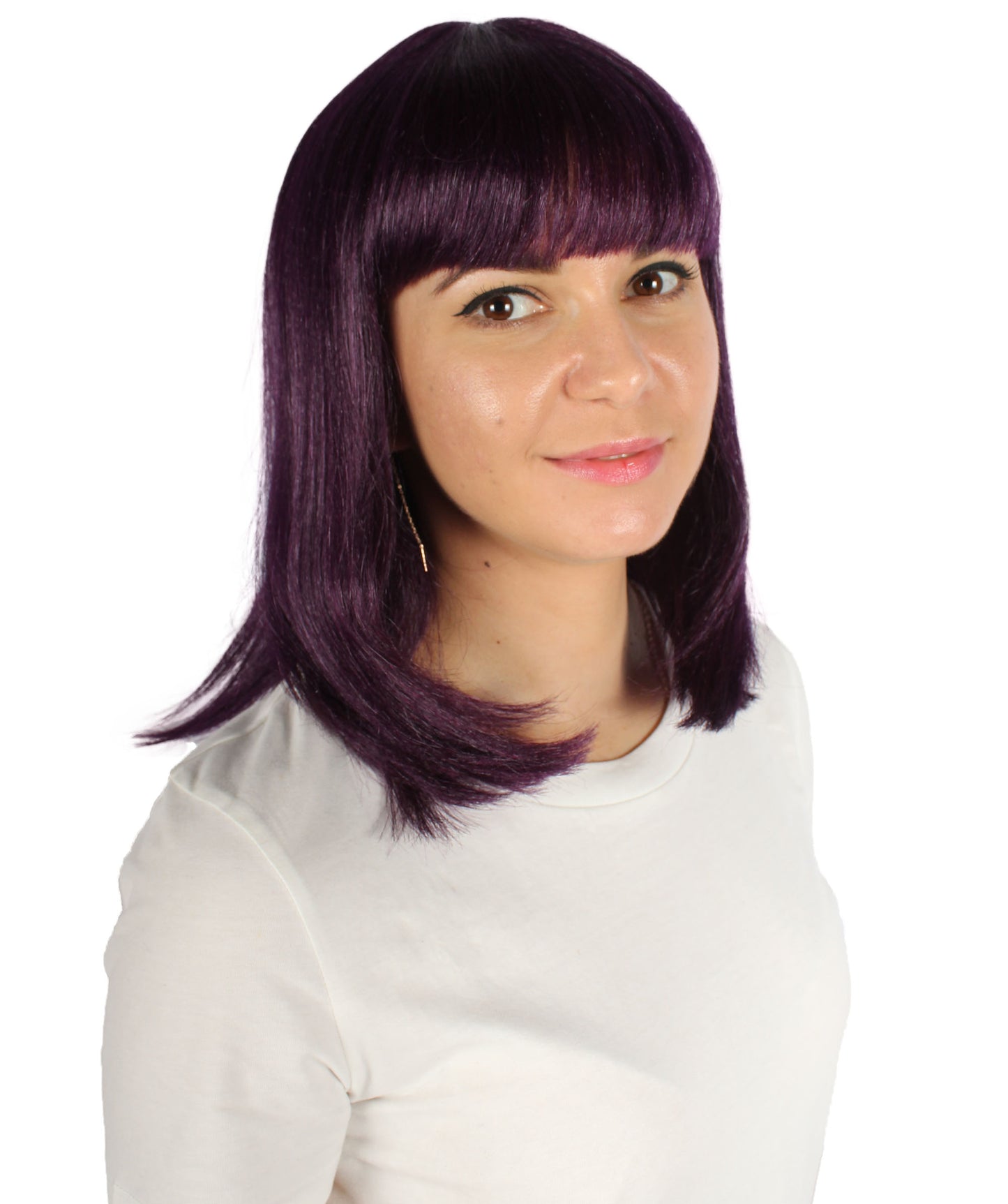 HPO Women's Shoulder Length Bob Wig Collection | Straight Halloween Wig Multiple Color Option | Premium Breathable Capless Cap