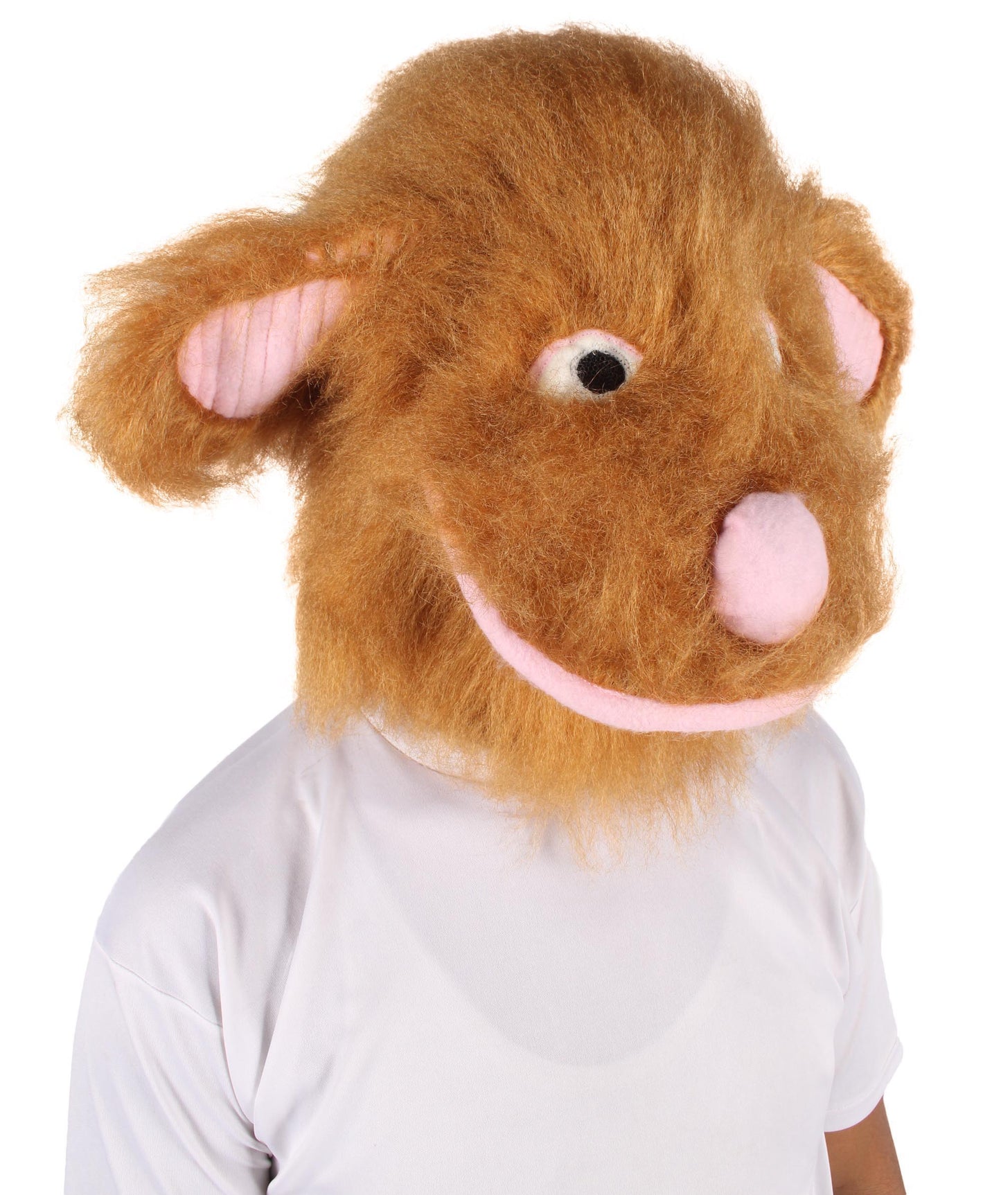 HPO Unisex Furry Brown Rat Mask | Best for Halloween | Flame-retardant Synthetic Fiber