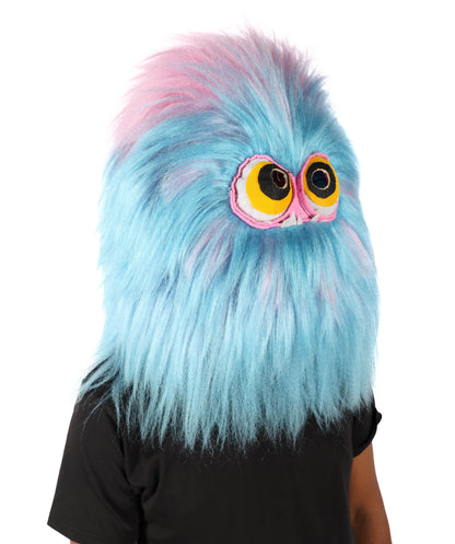 HPO Unisex Adorable Furry Multicolor Monster Costume Set with Head Mask & Bundle| Perfect for Halloween| Synthetic Fabric