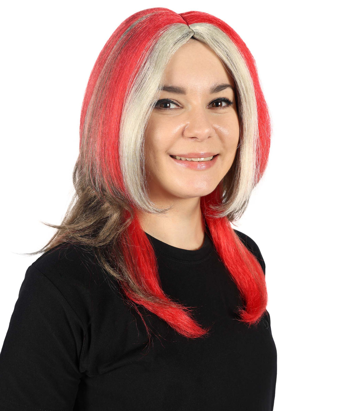 HPO Women Retro 90s Pop Star Wig in Multiple Chic with Bold Curls and Glamorous Flair for a Standout Look,Premium Breathable Capless Cap