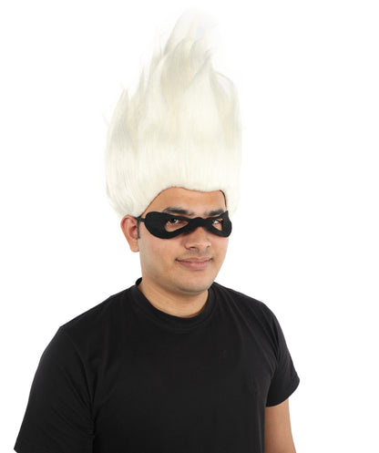 HPO Animated Movie Supervillain Wig , Troll Wig , Premium Breathable Capless Cap