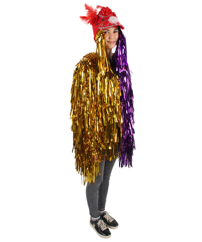 Adult Unisex DJ Tinsel Costume| Multiple Color Options