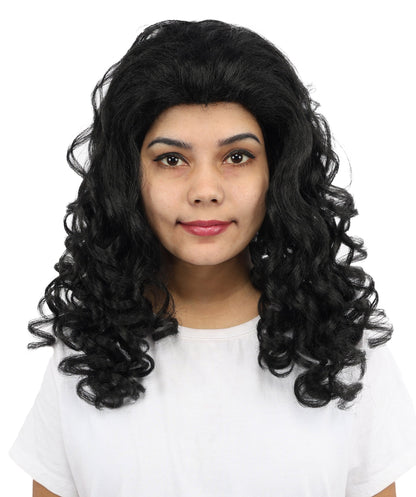HPO Adult Women’s 16-Inch Medium Wig with Soft Curls | Multiple Color Options | Ideal for Cosplay, and Themed Events | Elegant, Versatile Hairpiece for Various Looks