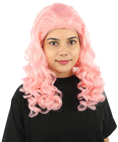 HPO Adult Women’s 16-Inch Medium Wig with Soft Curls | Multiple Color Options | Ideal for Cosplay, and Themed Events | Elegant, Versatile Hairpiece for Various Looks