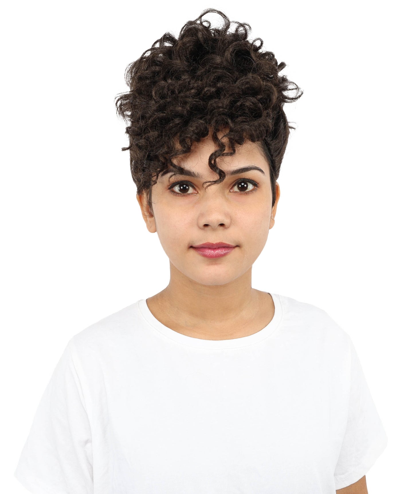 HPO Women's Medium Tight Curly Light Black Wig | Retro-Style Synthetic Hairpiece for Cosplay, Festivals, Stage Shows,  Parties & Photoshoots