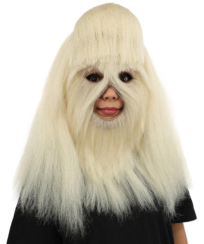 HPO Teen Extreme Hairy Person Costume Bundle & Mask Set - Full-Body Hair Suit Extra-Long Costume Wig for Halloween, Cosplay & Parties - Multiple Color Options