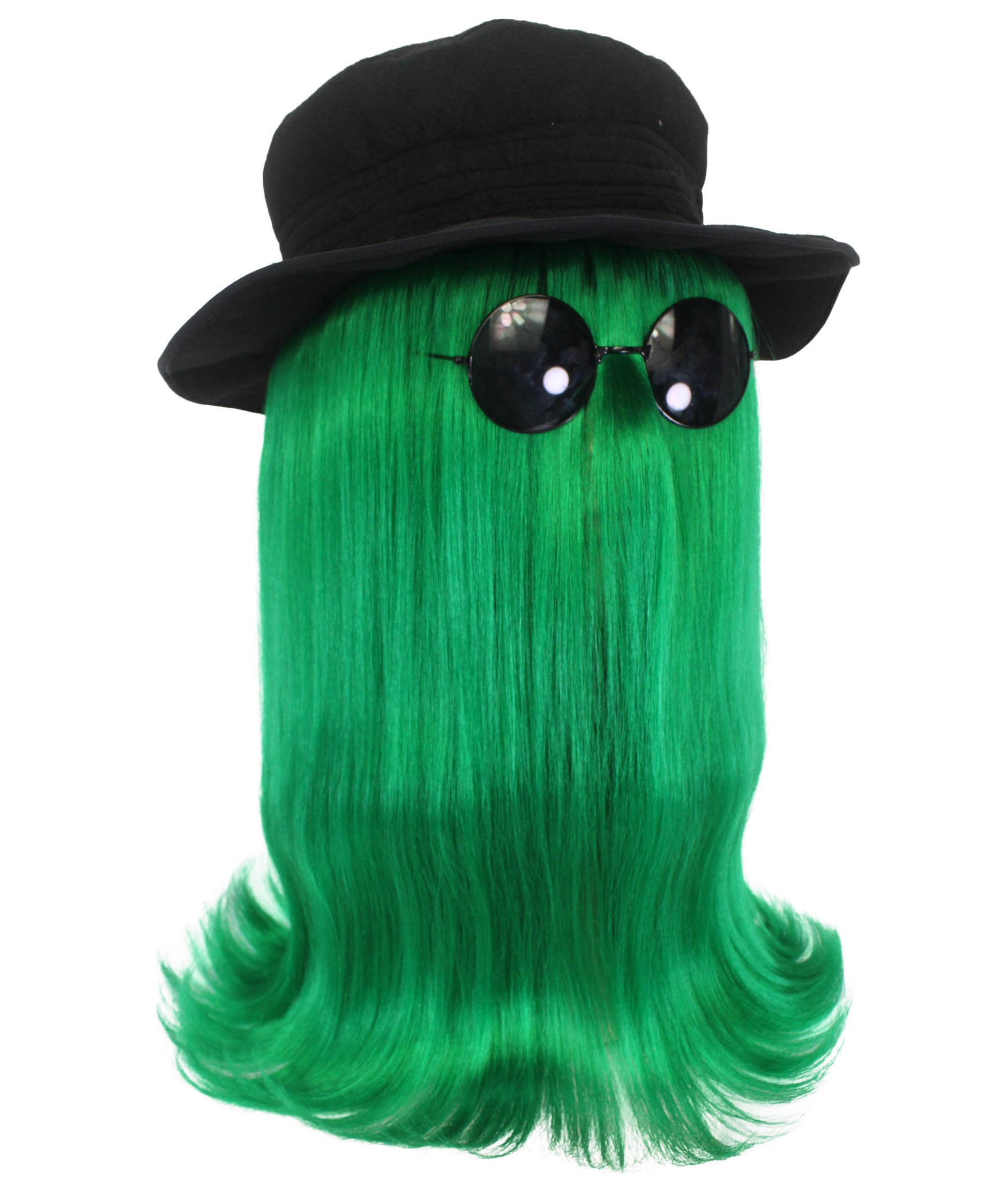 Green Straight Creature Wig