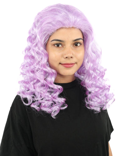 HPO Adult Women’s 16-Inch Medium Wig with Soft Curls | Multiple Color Options | Ideal for Cosplay, and Themed Events | Elegant, Versatile Hairpiece for Various Looks