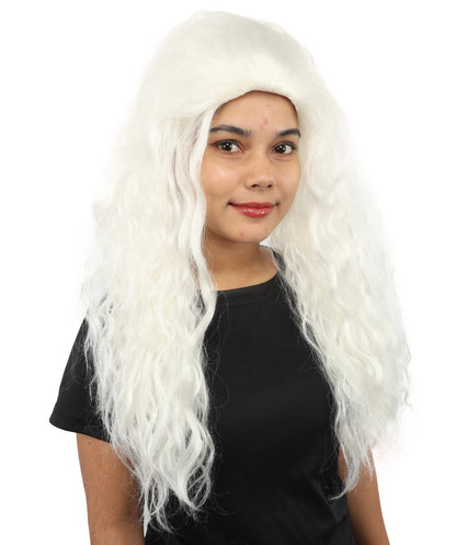 HPO Women’s Pink Long Wavy Wig | 25 Inch Long Hair with Capless Cap Design | Ideal for Playful at Halloween Cosplay, and Themed Parties
