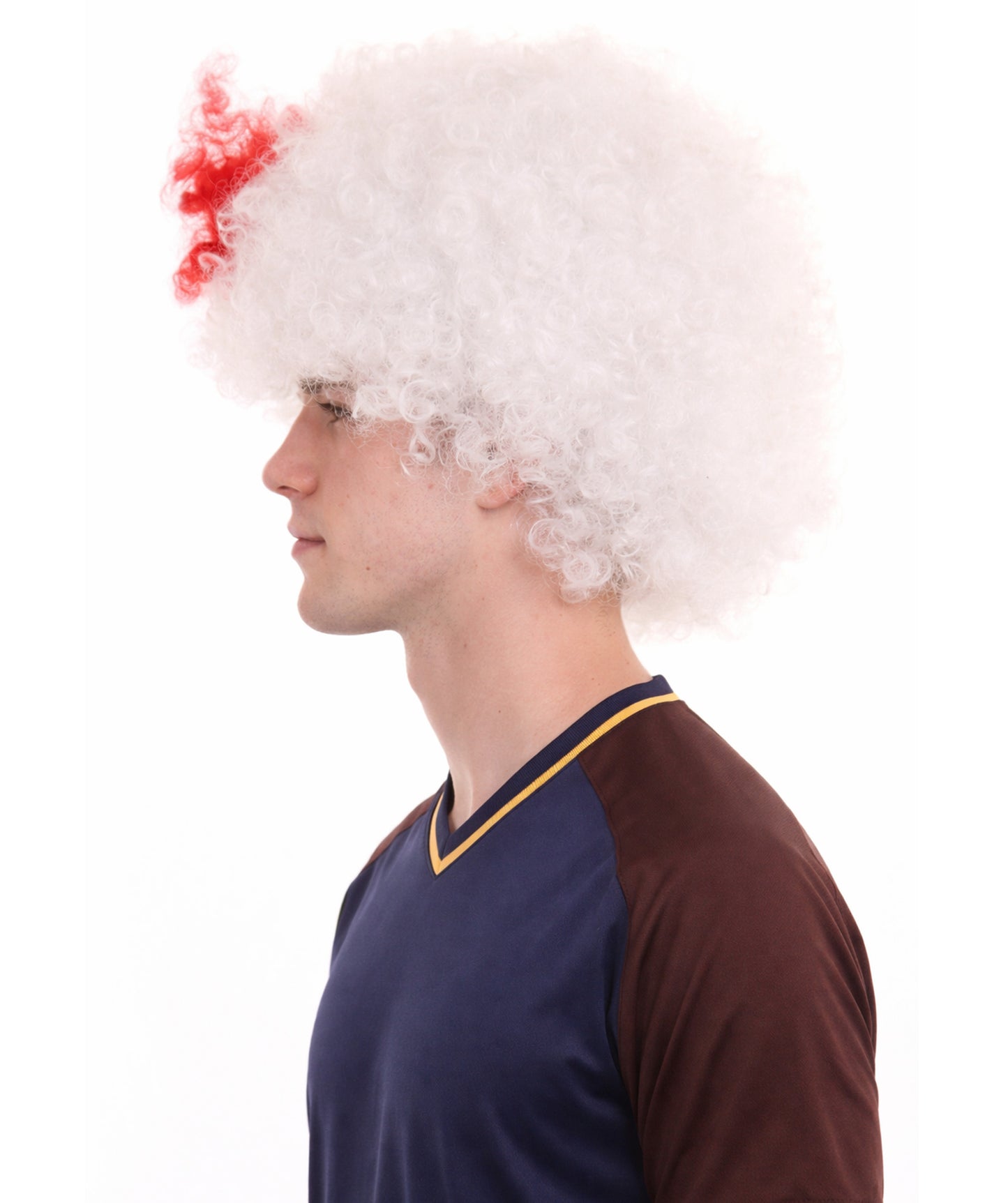 Japan Afro Wig | Super Size Red White Jumbo Wig