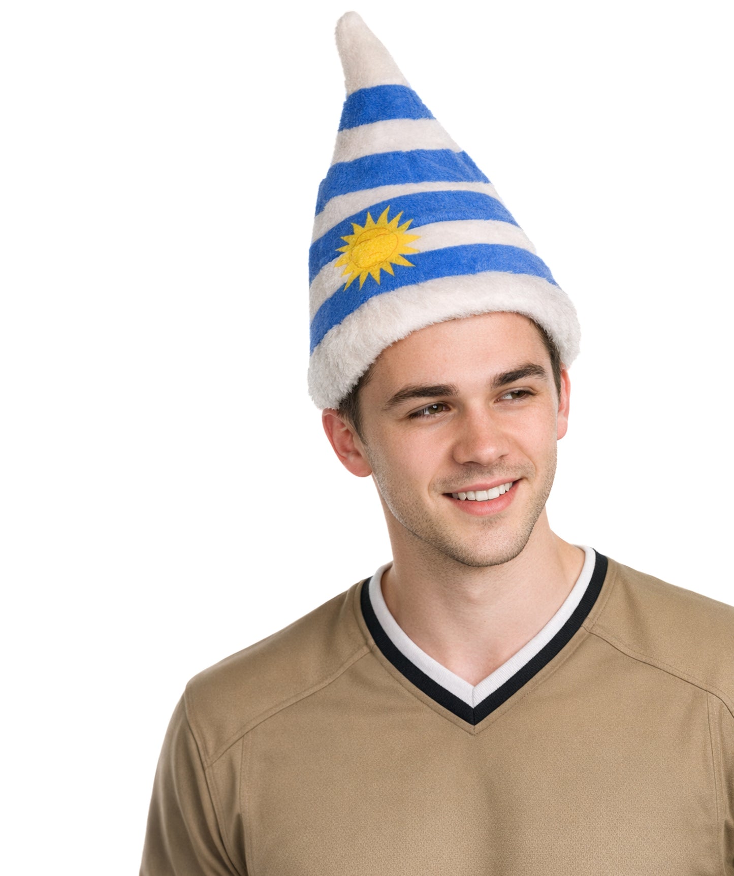 Uruguay Flag Sport Troll Wig | Blue White Latin Wig | Premium Breathable Capless Cap