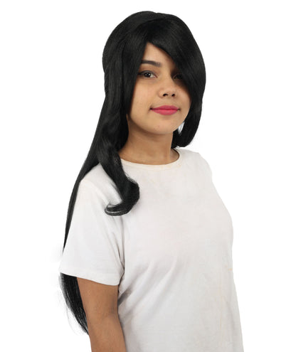 HPO Adult Women's Anime Character Wig | Multiple Color Options | Synthetic Fiber with Side Swept Bangs and Top Tuft | Halloween Party and Comic Con Events