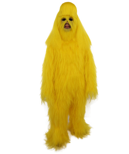 HPO Teen Extreme Hairy Person Costume Bundle & Mask Set - Full-Body Hair Suit Extra-Long Costume Wig for Halloween, Cosplay & Parties - Multiple Color Options