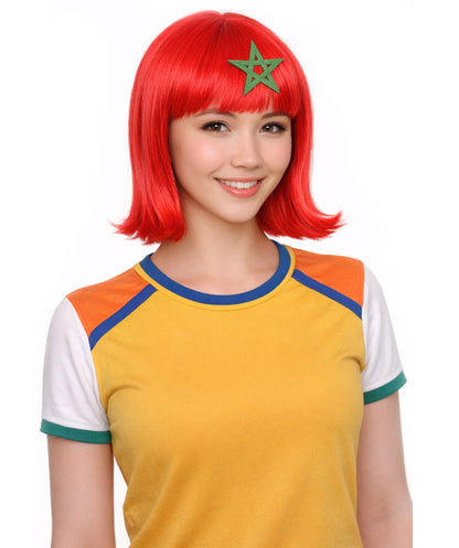 Women Patriotic Morocco Flag Bob Wig | Premium Breathable Capless Cap
