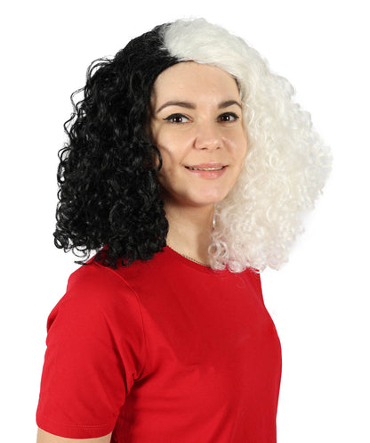 Women's Dark Brown Color Curly Shoulder Length Trendy Roseanna Actress Wig