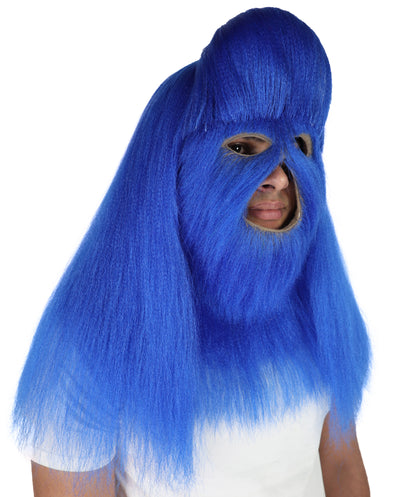 HPO Unisex Extreme Hairy Person Costume, Mask and Bundle - Full-Body Hair Suit Extra-Long Ash Brown Costume Wig for Halloween, Cosplay & Parties