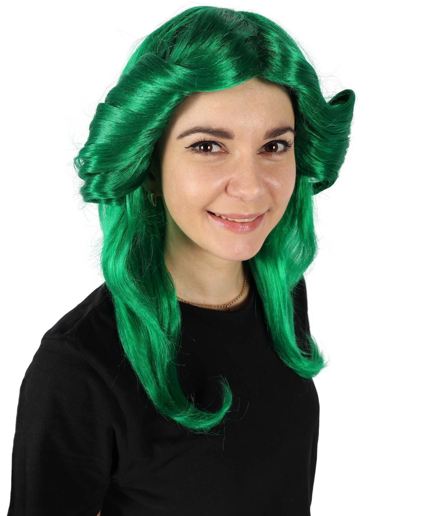 HPO Women's 70's Flick Multiple Color Retro Wig, Flame-retardant Synthetic Fiber