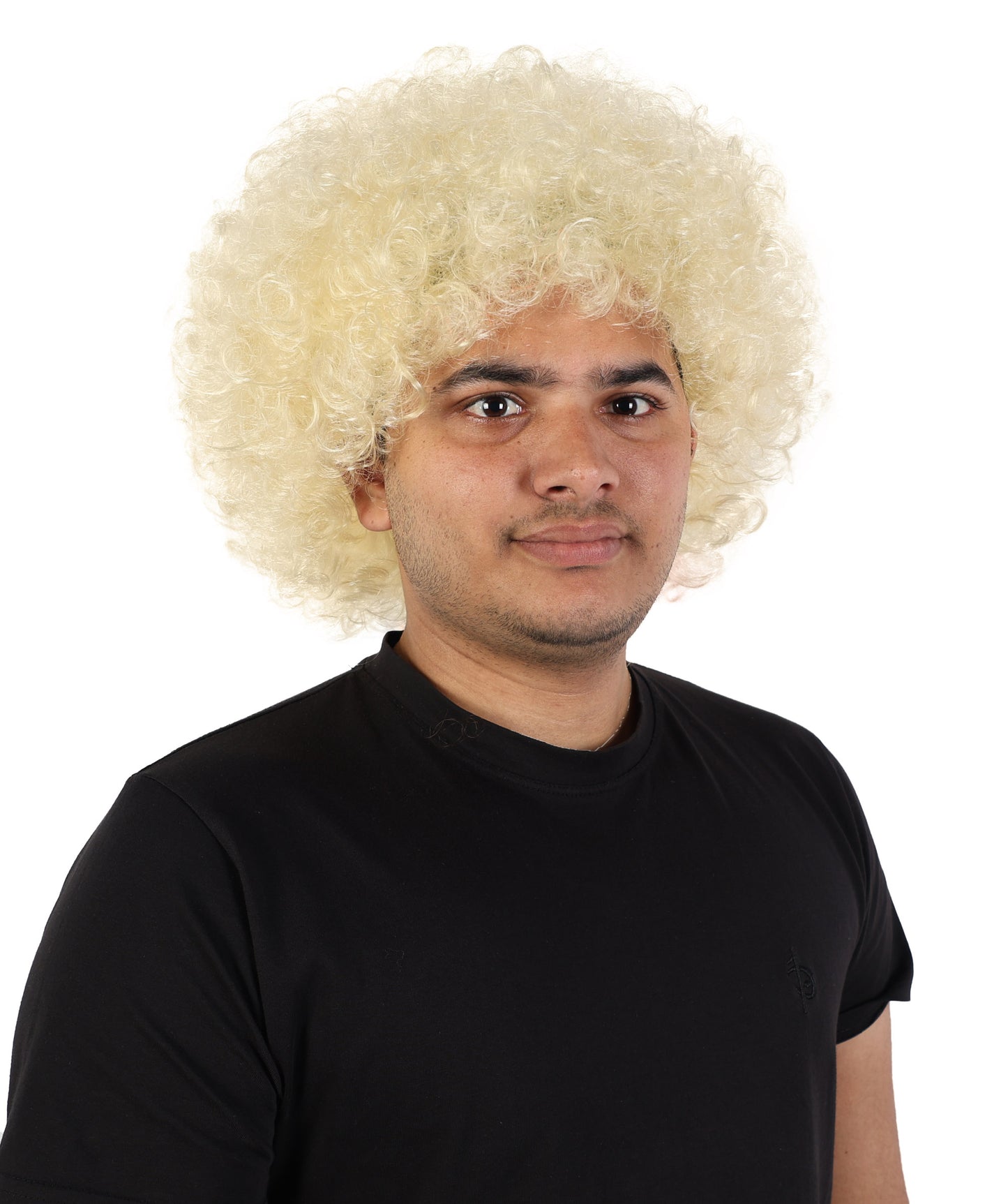 HPO Men's Multi-Color Options Curly Clown Wig | Flame-Retardant Synthetic Fiber and Standard Cap | Ideal for Parties, Cosplay, and Themed Events