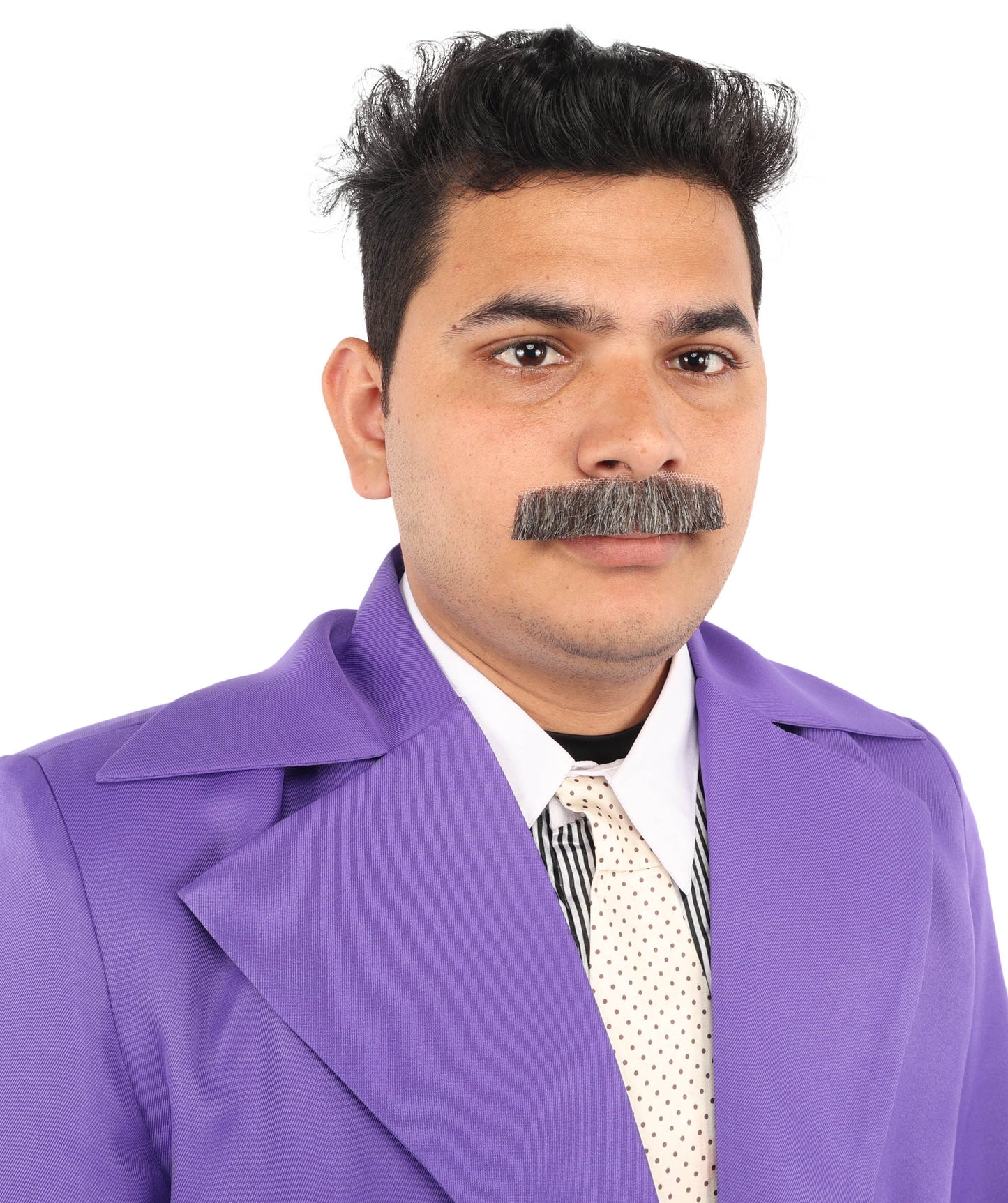 Men Moustache Human Hair  | Facial Hair Multiple Colours Option | HPO