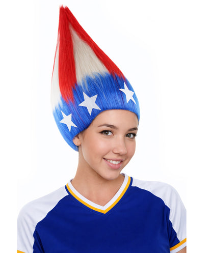 Fun Troll Wigs| Multiple Snake and Flag Options | Premium Breathable Capless Cap