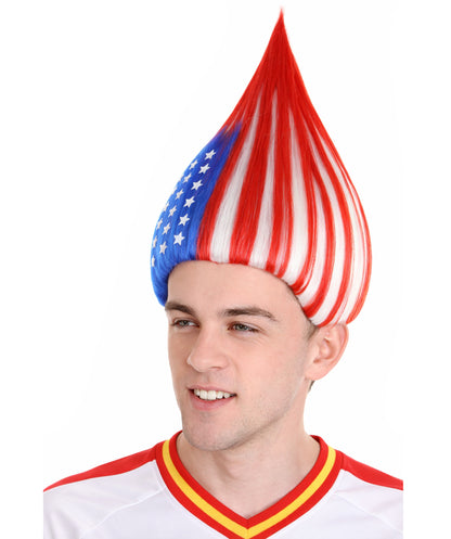 Unisex Flag Troll Wigs Collections | 16 Countries Wig | Sports Wigs | Premium Breathable Capless Cap