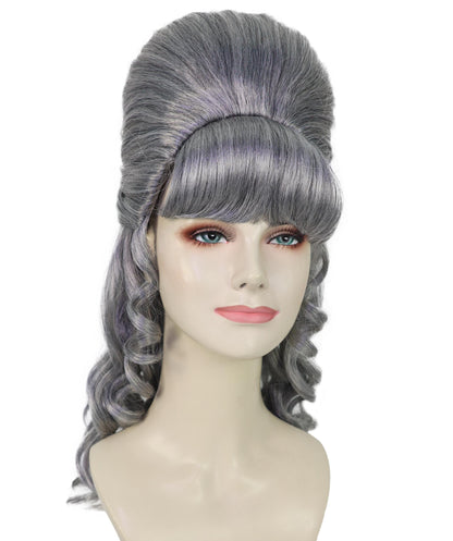 HPO Women's Class 60's Brown Half Updo Wig with Ponytail | Halloween  Wig | Flame-retardant Synthetic Fiber