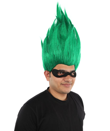 HPO Animated Movie Supervillain Wig , Troll Wig , Premium Breathable Capless Cap
