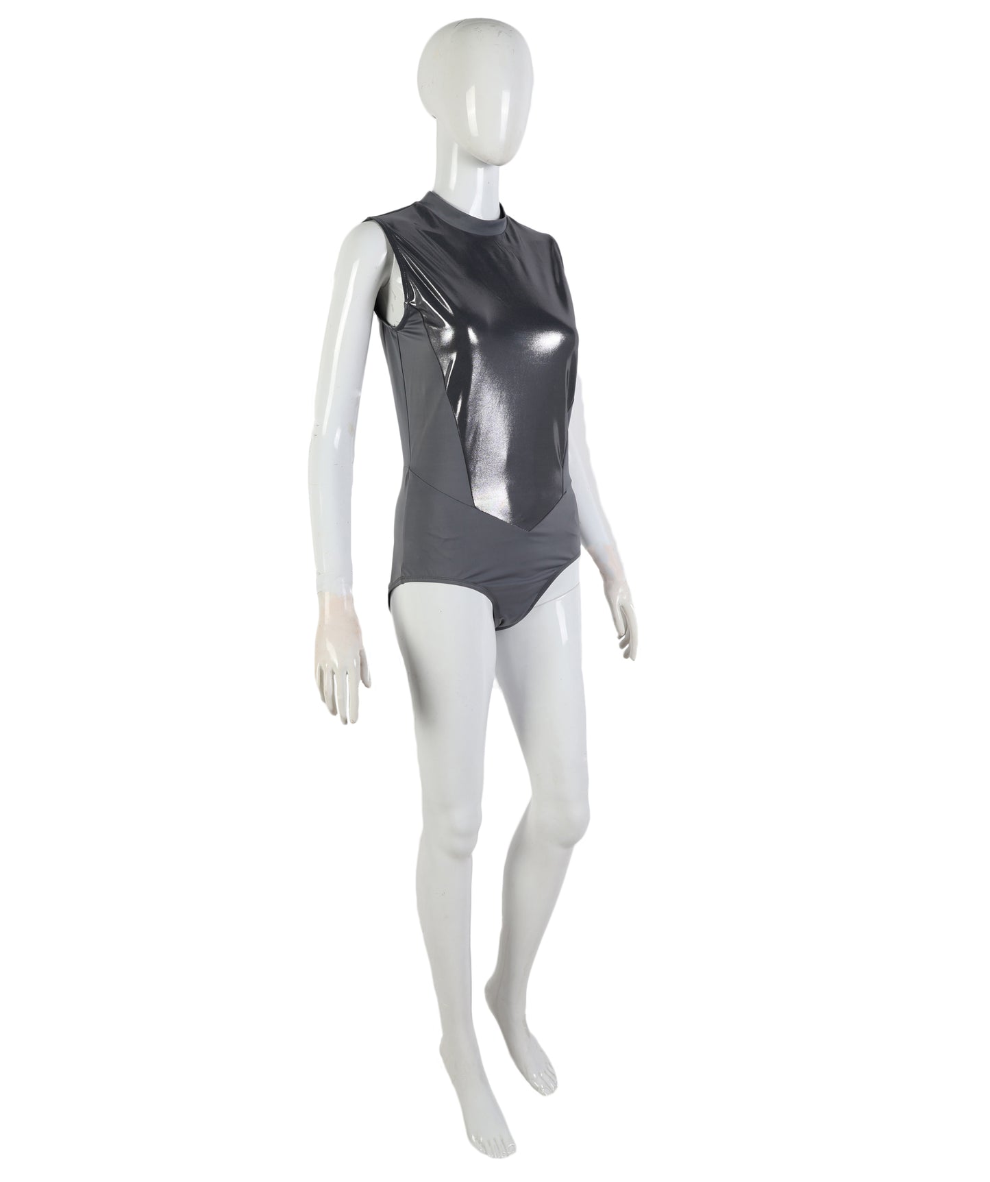 HPO Women's Classic Grey Bodysuit Costume | Women’s One Piece Swimsuit & Beach Wear Outfit | Well suited to Party & Club Wear
