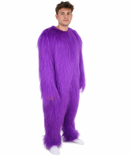 HPO Unisex Extreme Hairy Person Costume, Mask and Bundle - Full-Body Hair Suit Extra-Long Ash Brown Costume Wig for Halloween, Cosplay & Parties