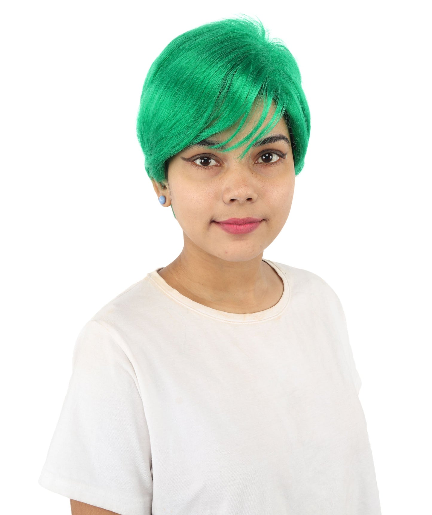 HPO Adult Women’s Short Black Wig | 10 Inch, Sleek and Smooth Bob Hairpiece | Ideal for Cosplay, Costume, and Themed Events