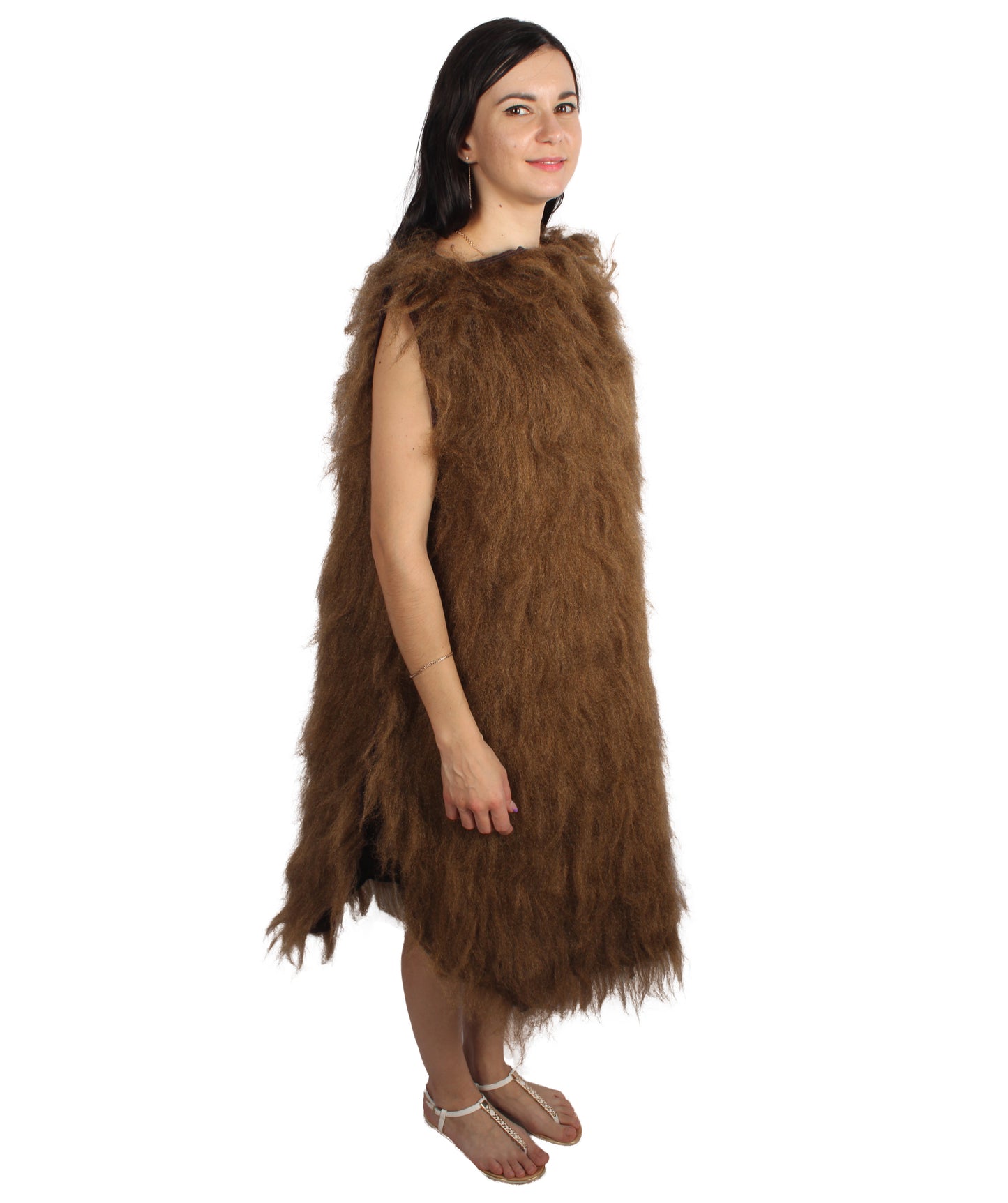 Unisex Brown Caveman Costume I Best for Halloween I Flame-retardant Synthetic Fiber