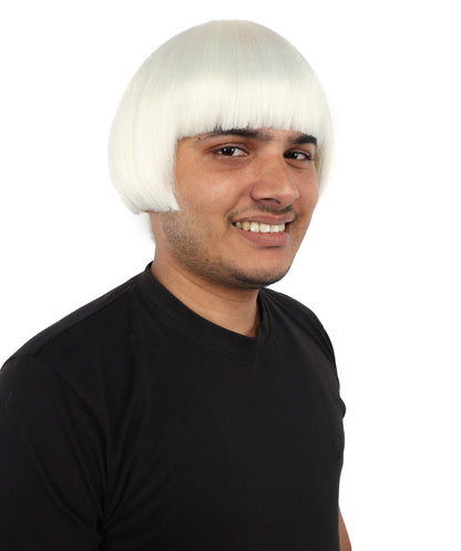 Adult Men’s Earfquake-Inspired Retro Blue Suit Costume & Multiple Bob Wig Bundle | Included sunglass | Bold Retro Look for Cosplay & Costume Events