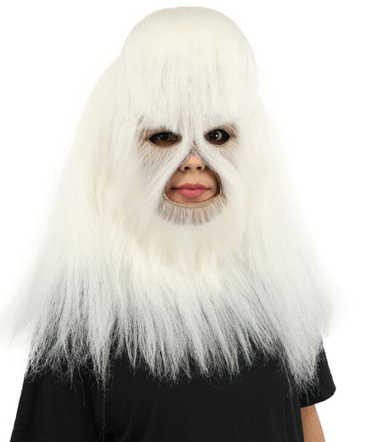 HPO Teen Extreme Hairy Person Costume Bundle & Mask Set - Full-Body Hair Suit Extra-Long Costume Wig for Halloween, Cosplay & Parties - Multiple Color Options