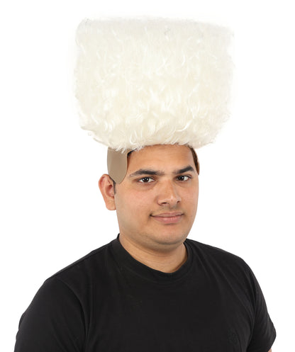 HPO Men’s Tall Afro Wig | Multicolor Options | Animated Scientist Style Hair | Funny Hairpiece with Bouncy Curls and Capless Cap | Retro Nerd Look for Parties, Shows & Halloween