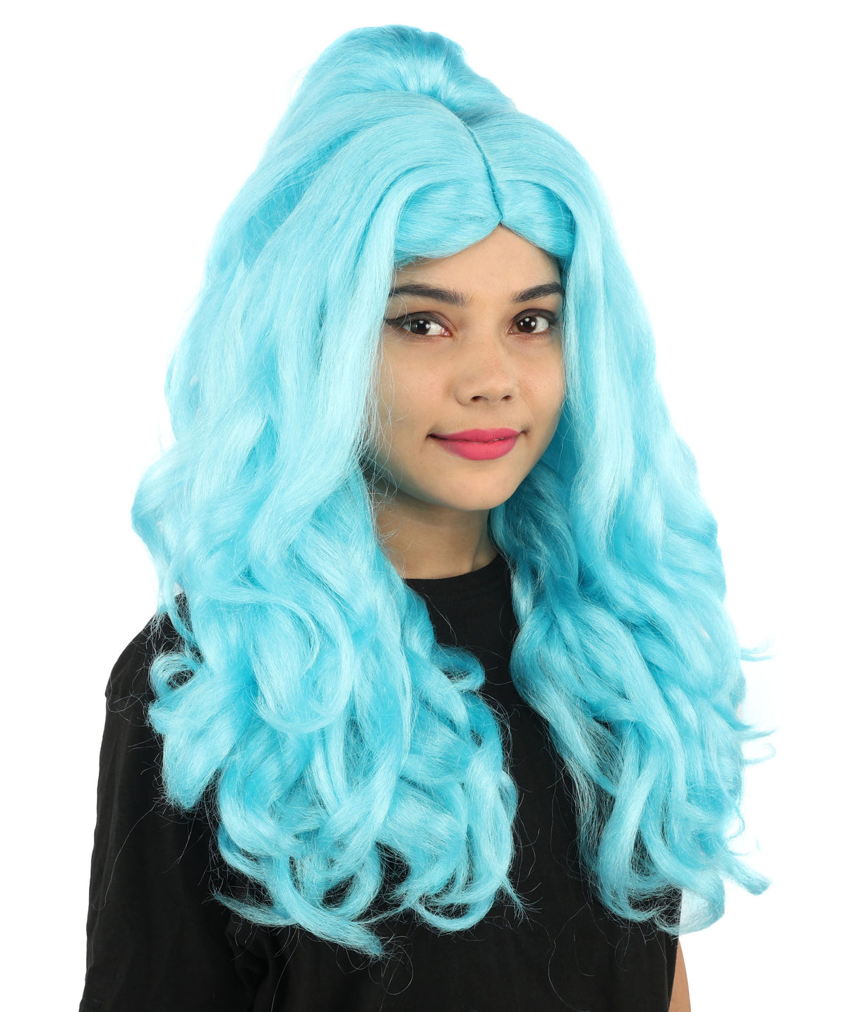 HPO Adult Long 20-Inch Curly Wig | Multiple Color Options | Ideal Cosplay, and Themed Parties | Soft, Natural-Looking, and Easy to Wear