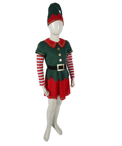 HPO Adult & Teen Women’s Inflatable Elf Costume | Red & Green Christmas Outfit | Holiday Party, Cosplay & Themed Event Costume