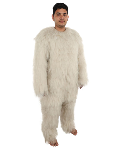 HPO Men’s Grey Animal Costume Bundle & Mask Set | Fluffy Creature Outfit & Hair for Cosplay & Roleplay | Plush Character  Costumes for Parties, Photo Shoots & Themed Events