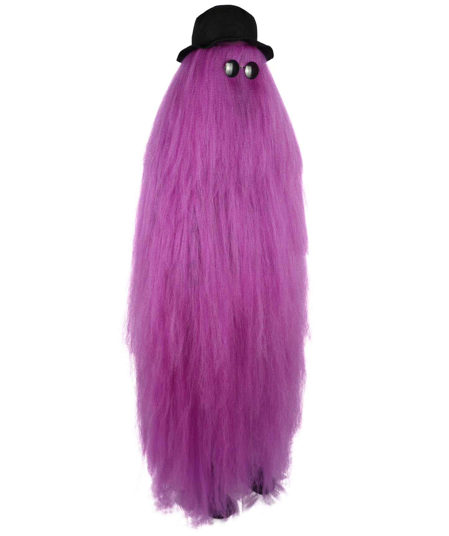 HPO It's Cousin Creature! - Premium | 2 Piece 66 In Extra-Long Iconic Hairy Costume and Wig Set | Includes Hat and glasses | Hairy Halloween Outfit