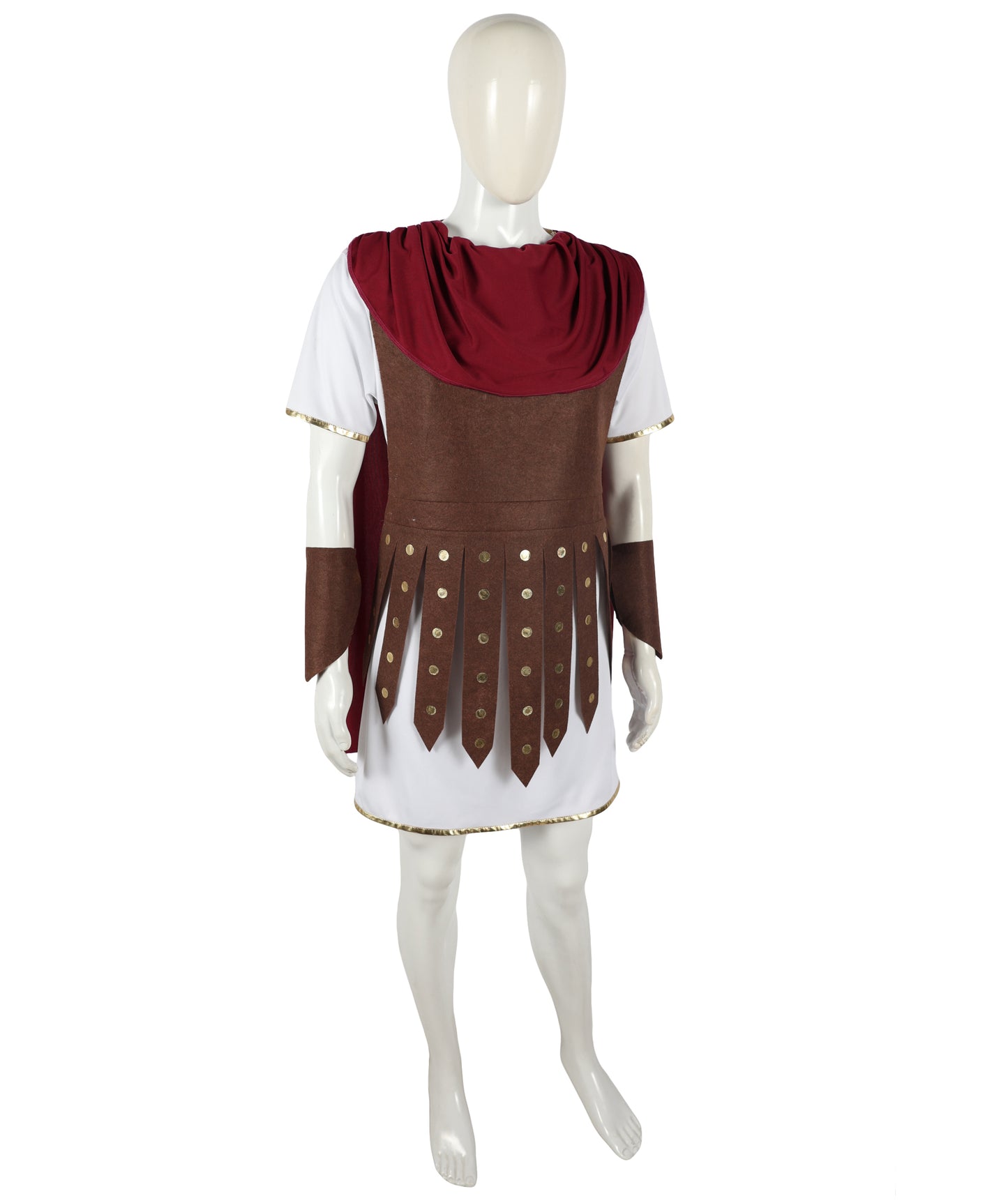 HPO Men's Roman Gladiator Viking Multiple Costume | Suitable for Halloween | Synthetic Fabric