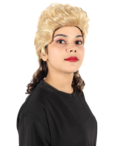 HPO Women’s Short Spiky Mullet Wig | Textured Punk Cut Hairpiece with Sharp Layers | Often Chosen for Creative Styling, Theme Events, Photo Shoots & Stage Appearance