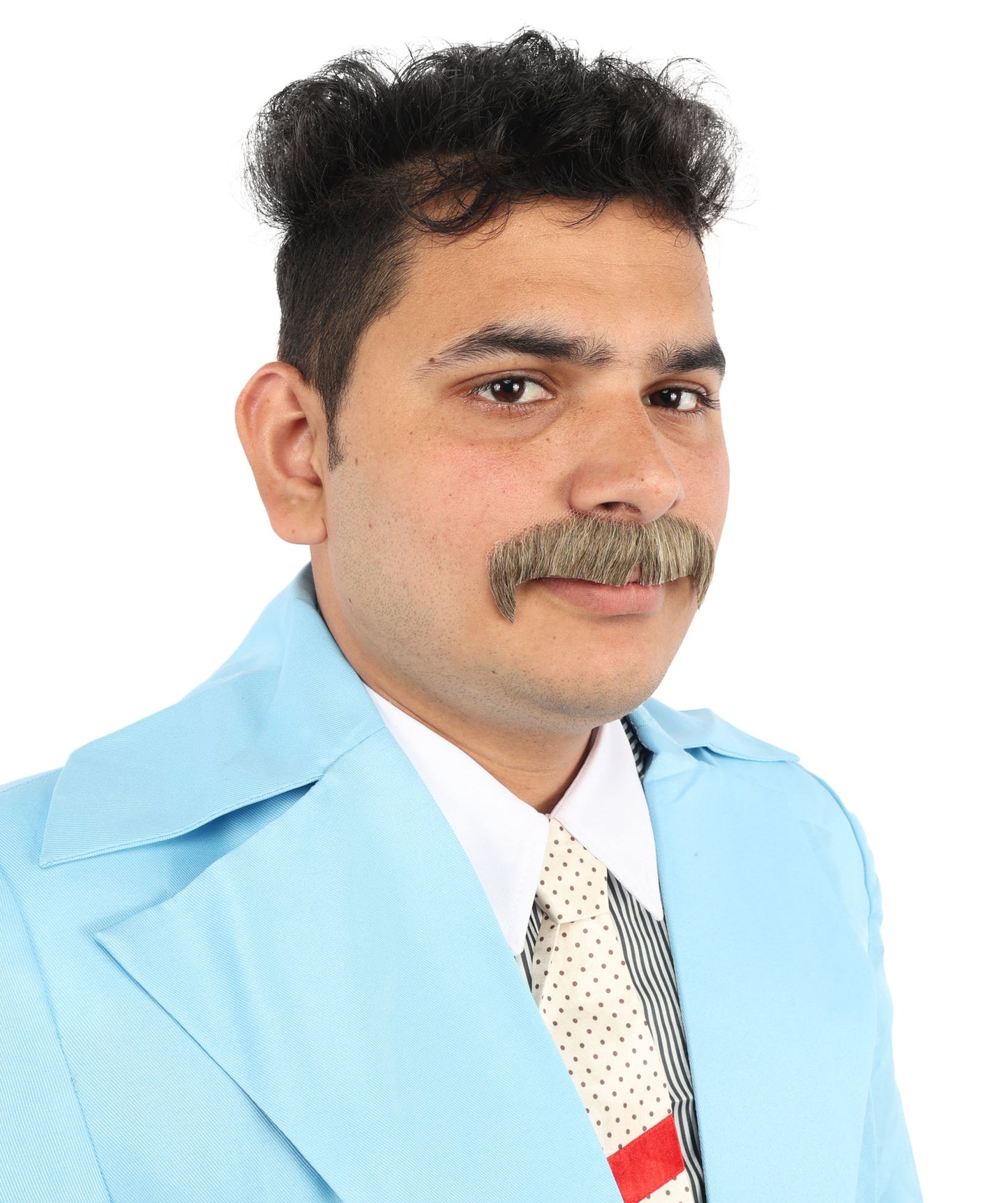 Men's 70's Horseshoe Synthetic Facial Hair Mustache | HPO