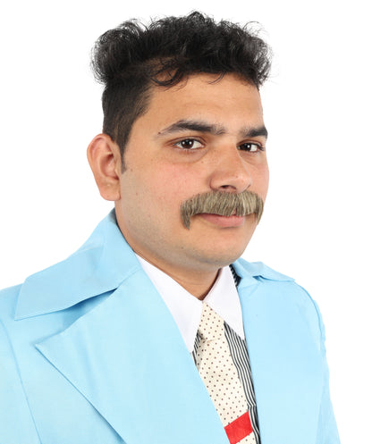 Men's 70's Horseshoe Synthetic Facial Hair Mustache | HPO