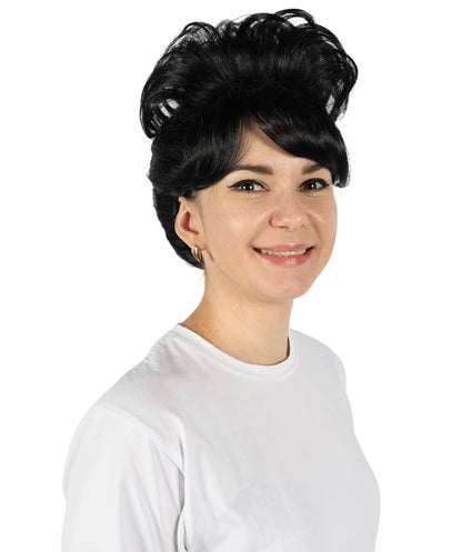 HPO Women's Bun Style 50s Housewife Multiple Wig | Halloween and Cosplay Wig | Flame-retardant Synthetic Fiber