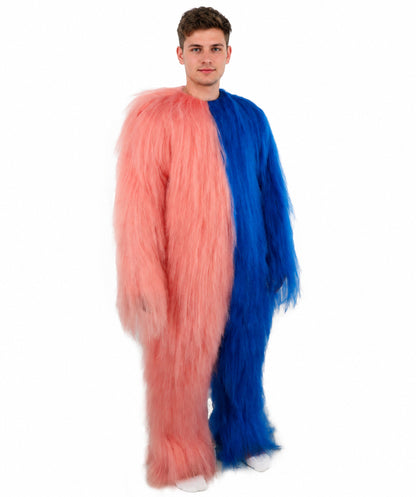 HPO  Extreme Hairy Person Two Part Costume, Mask and Bundle Set - Full-Body Hair Suit Extra-Long Costume Wig for Halloween, Cosplay & Parties - Multiple Color Options